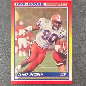 1990 Score #632 Terry Wooden Rookie Football Card